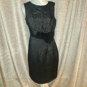 David Meister Black Midi Dress